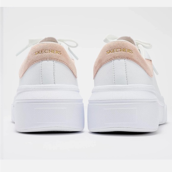 Skechers Cordova Classic Lace-Up Sneakers-Best Behavior-White/Pink-9M-A602296 - Picture 2 of 3